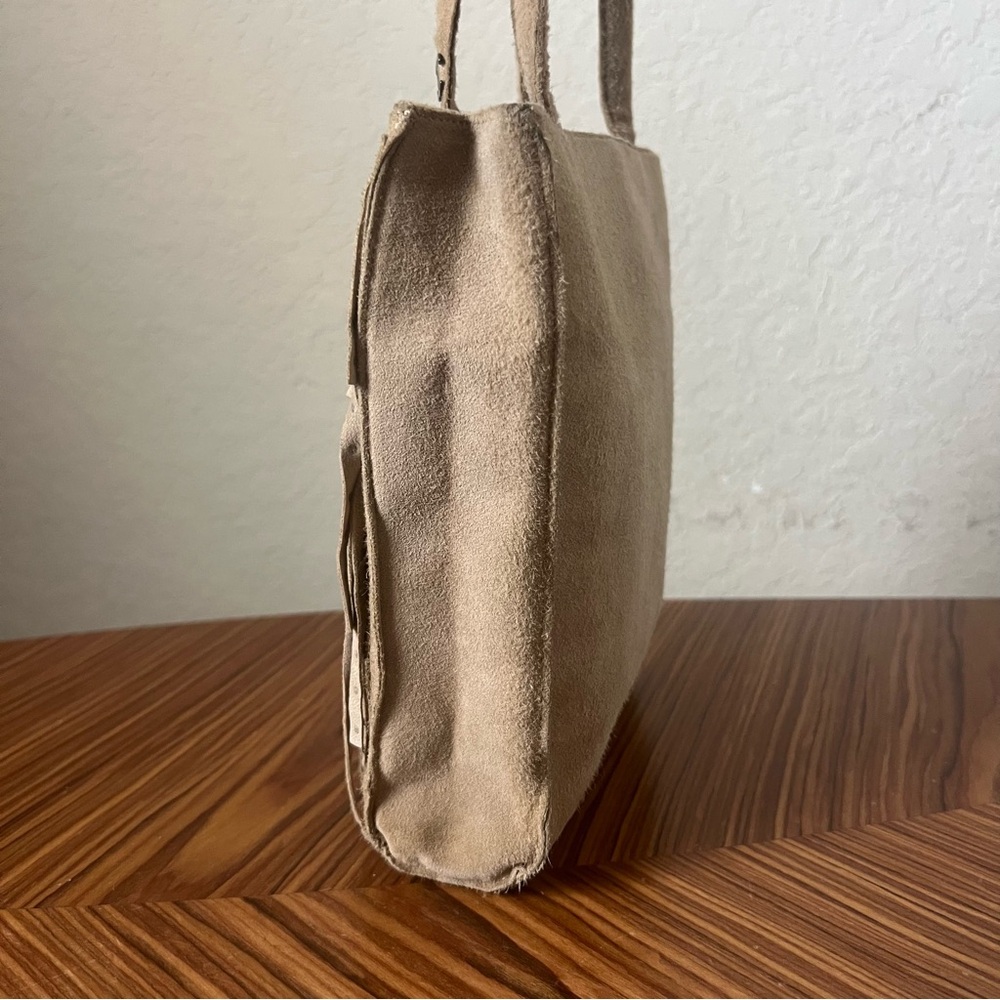 CHANEL Vintage Suede Fringe Rhinestone Mini Tote CC Logo - Picture 13 of 16